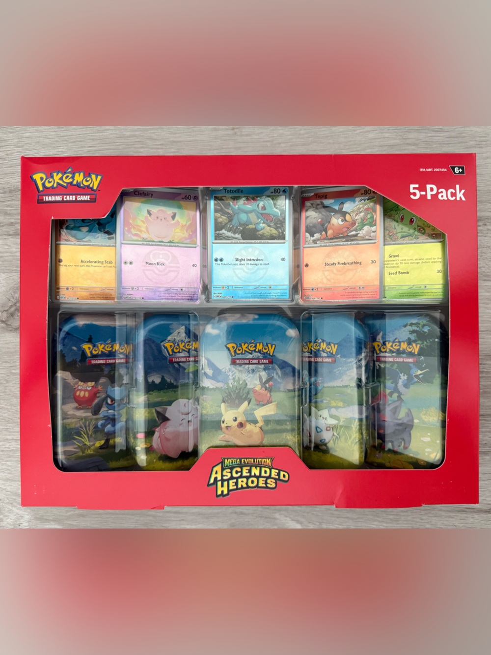 Pokemon Ascended Heroes 5 Pack Costco Tins